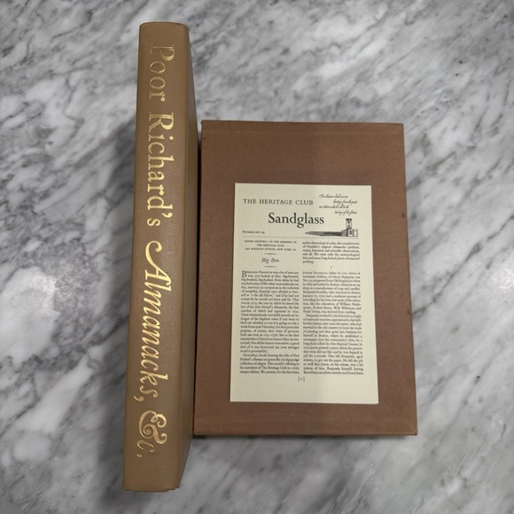 Other - Poor Richards Almanac Ben Franklin 1964 The Heritage Press w/ Sandglass Slipcase